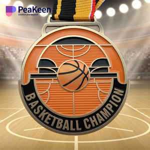 بيع بالجملة من مصنع PeaKeen شعار مخصص ميداليات ذهبية لكرة السلة للنادي والجوائز - Product Image 6