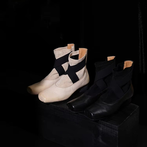 Stivali Invernali in Pelle Personalizzati XINZI RAIN con Logo, Punta Quadrata, Ballerine di Alta Qualità in Pelle di Vitello, Tacco 3cm, Stivali da Balletto per Donne - Product Image 6