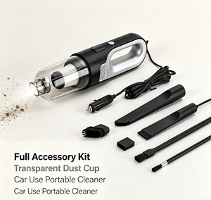 Aspiradora portátil para coche, limpiador de polvo portátil con cable y filtro, 4 boquillas para interior de vehículo - Product Image 4