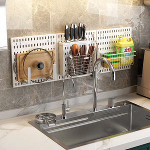 페그 보드 벽 주최자 페그 보드 페그 보드 벽걸이 형 교수형 페그 보드 주최자 마운트 주방 주최자 - Product Image 3