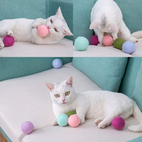 Nouveautés 2024, jouet pour chat en laine 100% écologique, boule de 5,5 cm, décorations de Noël tendance