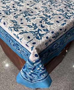 Nuevo diseño tradicional mantel de algodón seis servilletas bloque de mano estampado cubierta de encaje patrón cuadrado Floral boda fiesta en casa - Product Image 6