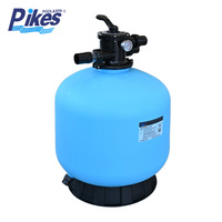 PIKES Nuevo diseño de montaje superior de plástico azul piscina filtro de arena precio de fábrica equipo de piscina para filtración de arena en Stock