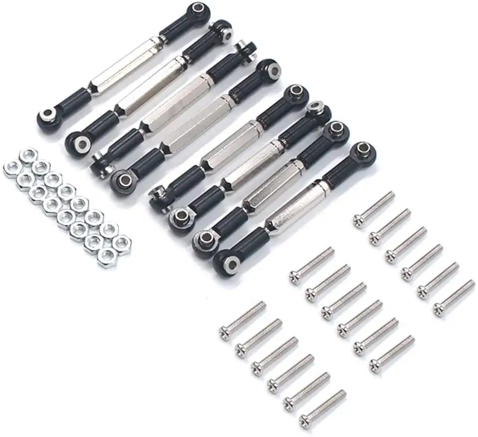 RC Connection Wear Resistant Steering Tool Durable Modified Pull Rod Kit for 1/16 WPL C14 C24 C34