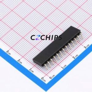 PM254-1-13-W-8.5 Pin Socket Bent Lead Through Hole,P=2.54mm Connector 1x13P 2.54mm Square Hole Right Angle Insert - Product Image 2