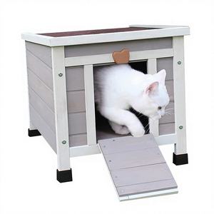 Casa para Gatos de Madera Chilochilo, para Exteriores, Resistente a la Intemperie, Conejera, Casa para Mascotas Pequeñas y Hábitats - Product Image 5