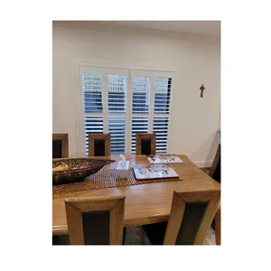 Persianas de imitación de madera para interiores, ventanas de plantación pintadas, de alta calidad