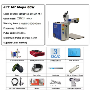 Fuente láser 60W JPT MOPA M7 Máquina de grabado láser Lazer para grabado de monedas de metal - Product Image 2