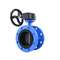 Vanne papillon à bride de Turbine en acier inoxydable à scellage souple en fonte ductile fiable excellente commande manuelle de canalisation d'eau
