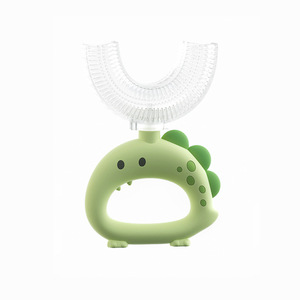 Brosse à dents en silicone en forme <span class=keywords><strong>de</strong></span> U pour enfants, à poils souples, durable et anti-poussière, avec distributeur <span class=keywords><strong>de</strong></span> <span class=keywords><strong>bain</strong></span> pour l'hygiène buccale des bébés - Product Image 4