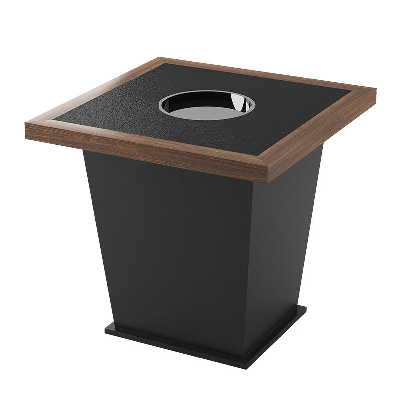 Table carrée en pierre de feu