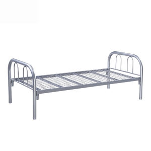 Современный каркас кровати из серебристой стали для односпальной кровати, Китай, оптовая продажа для спальни, школы, больницы, дизайн сетки от Америки, Канада, отель - Product Image 4