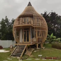 Cabane de formation personnalisée pour l'éducation environnementale, structure en bois, salle de camping