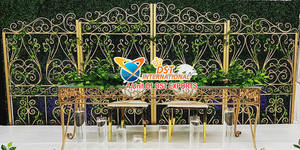 Wholesale Lotus Shaped Wedding Metal <b>Backdrop</b> Fantastic Gold Metal Wedding <b>Backdrop</b> Affordable Wedding Flower Shape Metal <b>Frame</b> - Product Image 3