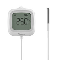 Aismartlink SONOFF SNZB-02LD Capteur de température étanche Zigbee avec sonde en acier inoxydable de 1,5 m, écran LCD