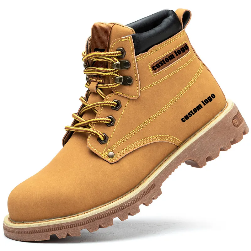 OEM Custom Design High Cut Men Work Boots Protetor Toe Composto Respirável Calçado de Trabalho Sapatos de Segurança para Homens Sapato Industrial
