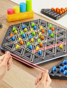 Desktop puzzle rantai catur interkoneksi karet gelang segitiga permainan desktop mainan puzzle - Product Image 6