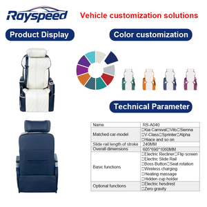 Siège Aero en cuir en tissu Durable de qualité supérieure pour Alphard et <span class=keywords><strong>Vito</strong></span> avec rotation et porte-gobelet caché pièces de siège de voiture modifiées - Product Image 5