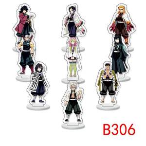 9 unids/set Kamado Nezuko Kanroji Mitsuri Tanjirou Kochou <span class=keywords><strong>Shinobu</strong></span> accesorios figura plástico artesanía acrílico Anime soporte placa - Product Image 5