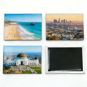 Magnete per Frigorifero con Skyline di <span class=keywords><strong>Los</strong></span> <span class=keywords><strong>Angeles</strong></span>, Souvenir Personalizzato 80*53 90*65mm, Fornitura Diretta dalla Fabbrica - Product Image 2