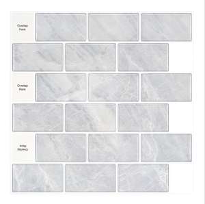 12 "x 12" Peel and Stick autoadesivo Stick rimovibile sulla cucina Backsplash bagno 3D muro adesivo carta da parati piastrelle - Product Image 3