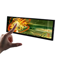 Écran tactile LCD 2K 14,5 pouces 2560x720 avec entrée vidéo USB-C pour PC DIY, boîtier métallique, moniteur à cadre ouvert