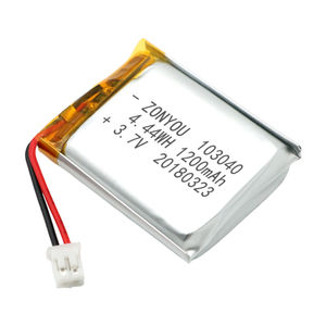 Аккумулятор ZonYou Model 103040 <span class=keywords><strong>LiPo</strong></span>, перезаряжаемый, 3.7В, 1200мАч, с ресурсом 500 циклов, для косметических приборов и ручных вентиляторов - Product Image 2