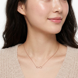 High Quality Wholesale Manufacturer Minimalist Fine <b>Necklace</b> Jewelry 18K Solid Rose Gold Real Natural Diamond Pendant <b>Necklace</b> - Product Image 4