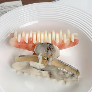 Nouvelle pince à cheveux en acrylique colorée, demi-ronde, changeante de couleur, pince requin, accessoires de cheveux élégants et magnifiques pour femmes - Product Image 3