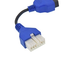 Cable de diagnóstico adaptador de conector OBD2 hembra de 16 pines a OBD1 de 12 pines con enchufe de CC para Mitsubishi