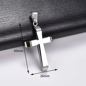 Collar con Colgante de Cruz de Doble Capa de Acero Inoxidable, Estilo Punk, para Hombre y Mujer, Amuleto de Cristo, Cadena de Oración, Joyería Metálica - Product Image 2