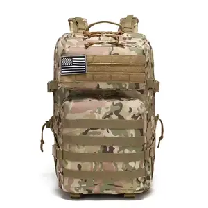 45L Tactical Camo Hunting Survival Backpack Outdoor Sports Travel Camping Mountain Molle Backpack