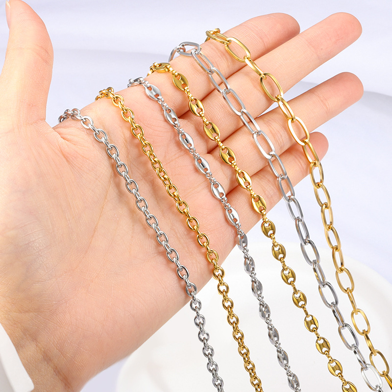 permanent jewelry chains gold filled