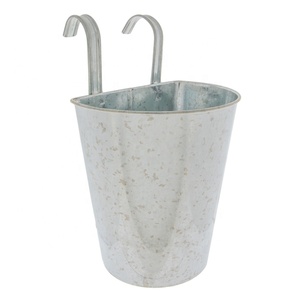 Macetas Colgantes de Metal Galvanizado - Ecológicas y Duraderas, Capacidad de 10 KG, Diseño Redondo para Jardín y Balcón - Product Image 1
