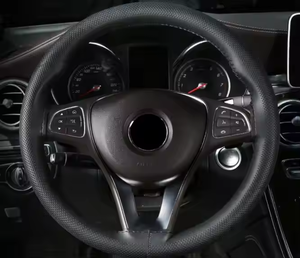 Housse de <span class=keywords><strong>volant</strong></span> de voiture en <span class=keywords><strong>cuir</strong></span> artificiel universel SENBOLIA housse de guidon cousue <span class=keywords><strong>à</strong></span> la main housse de <span class=keywords><strong>volant</strong></span> cousue <span class=keywords><strong>à</strong></span> la main 38cm - Product Image 6