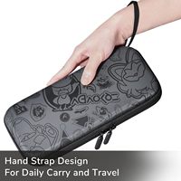 Étui rigide EVA pour Switch OLED avec sangle de poignet, housse de protection portable et fine, rangement de voyage pour accessoires NS