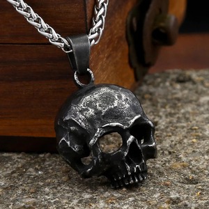 Collar con Colgante de Calavera Gótica Yueli, Cadena de Acero Inoxidable Retro, Joyería de Halloween - Product Image 2