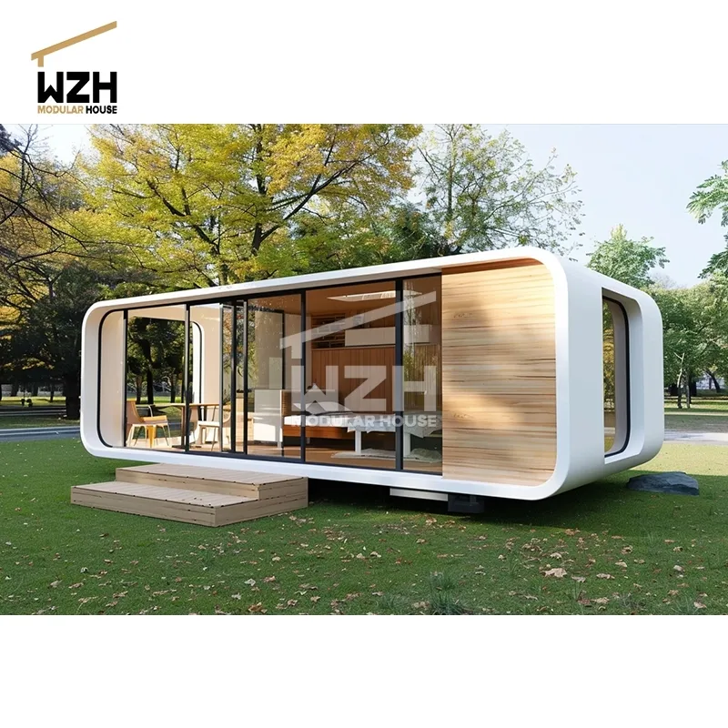 Sandwich panel houses 20ft apple cabin container frame apple modular home house apple cabin