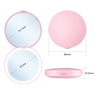 Soldes Exceptionnelles Miroir de Maquillage LED Pliable de Table, Miroir de Voyage Portable, Petit Miroir de Maquillage Lumière du Jour