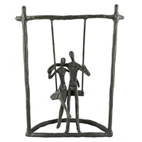 Sculpture de couple en fer forgé, style moderne minimaliste abstrait, ornement d'amoureux fait main, durable, décoration artistique pour la maison