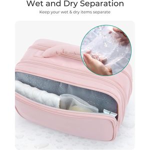 Per le donne di BAGSMART olografico per la borsa da toilette portatile Make-Up Organizer per viaggi essenziali - Product Image 4