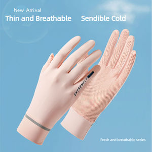 Gants de conduite d'été pour femmes <span class=keywords><strong>UV</strong></span> Sun Against Sunscreen Non Slip Cycling Car Mitten Gloves - Product Image 4