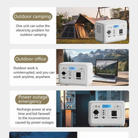 Générateur solaire électrique portable 500W LiFePO4 rechargeable MPPT à onde sinusoïdale pure, station d'alimentation de secours pour le camping