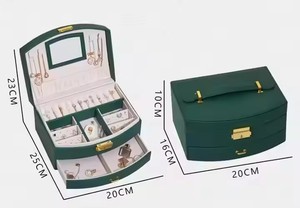 Коробка для украшений ручной работы: большая, для серег, ожерелий, органайзер, дорожный футляр для хранения из ПУ - Product Image 5