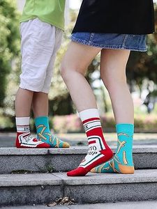 AB Thiết Kế Vui Sáng Tạo Mới Lạ Nước Sốt Cà Chua Khoai Tây Chiên Crew Socks Cho Nam Giới Phụ Nữ - Product Image 3