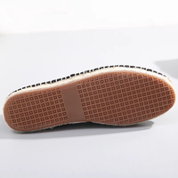 Chaussures espadrilles plates sportives pour hommes bout en acier daim noir clouté bouton fermeture corde de chanvre semelle intermédiaire semelle extérieure en caoutchouc tendance de la mode