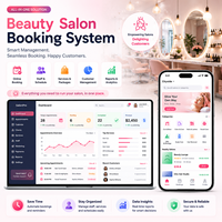 Sistema de Reserva de Cabezas de Horario para Salones de Belleza, SPA, Peluquerías y Salones de Uñas, Compatible con Múltiples Idiomas, Personalización Profunda del Logotipo/Interfaz de la Marca