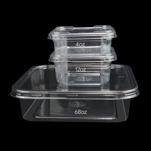 Thực phẩm-lớp trong suốt 4/8/12/16/68oz bánh Hộp bao bì rPet nhựa vỏ sò món tráng miệng <span class=keywords><strong>container</strong></span> - Product Image 1