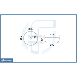 Lavabo Moderno Slim 02 de 385x150mm, Lavabo de Piedra Artificial Mate para Baño u Hotel - Product Image 2