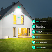 Projecteur LED 140lm/w Blanc Froid 6500K 30W 100W 200W 300W 400W Étanche pour Jardin, Cour, Garage, Stade Sportif